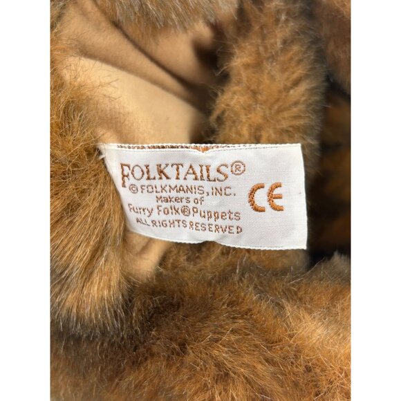 Folkmanis Folktails Monkey Hand Puppet Plush Long Tail Brown Toy - Picture 12 of 13